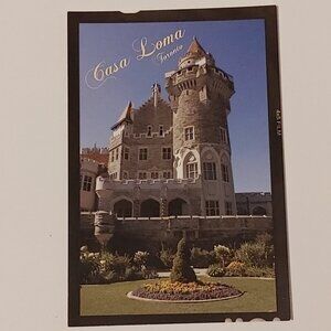 VINTAGE Casa Loma TORONTO Postcard Post Card Lovely Gardens of TO CASTLE